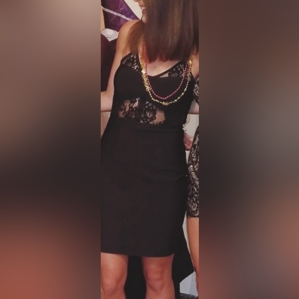 Black lace dress